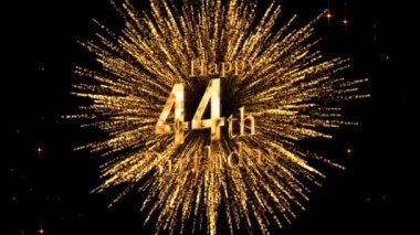 44. yaş gününde havai fişekler, mutlu yıllar, altın havai fişekler