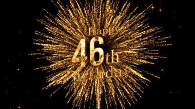 46. yaş gününde havai fişekler, mutlu yıllar, altın havai fişekler