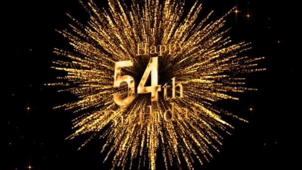 Félicitations Pour 54E Anniversaire Avec Feux Artifice Joyeux Anniversaire Feux — Video