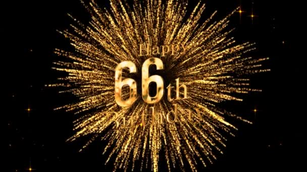 Félicitations Pour 66E Anniversaire Avec Des Feux Artifice Joyeux Anniversaire — Video