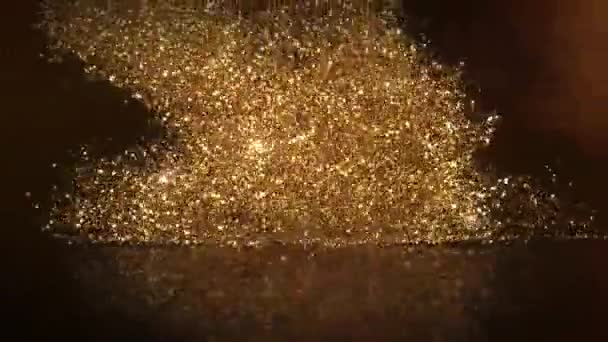 Félicitations Pour Anniversaire Confettis Dorés Félicitations Pour Une Date Mémorable — Video