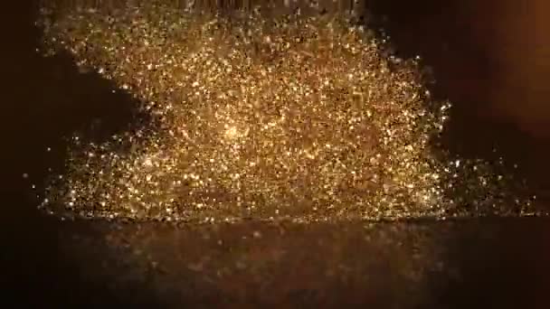 Gefeliciteerd Met 60Ste Verjaardag Gouden Confetti Gefeliciteerd Met Een Onvergetelijke — Stockvideo