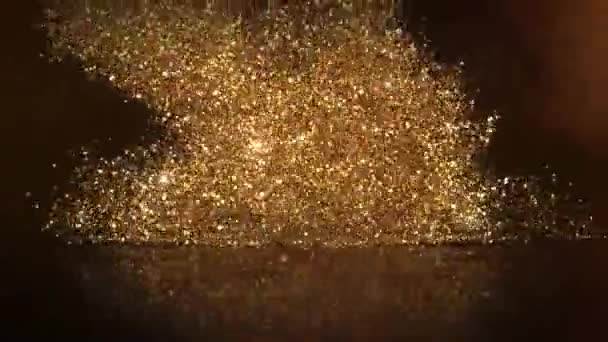 Вітання Річчям Золота Конфетті Вітання Пам Ятною Датою — стокове відео