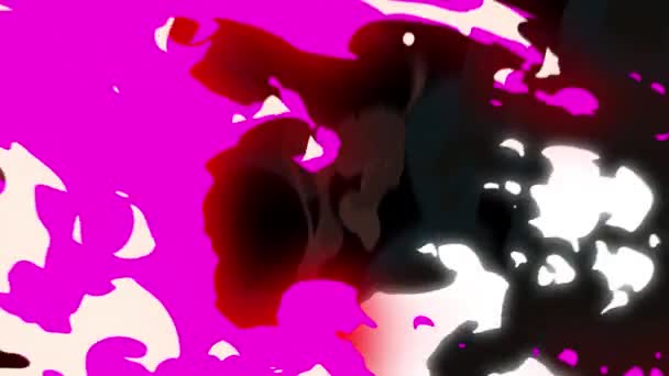 アニメ風ピンクの火 アニメ風の爆発 — ストック動画