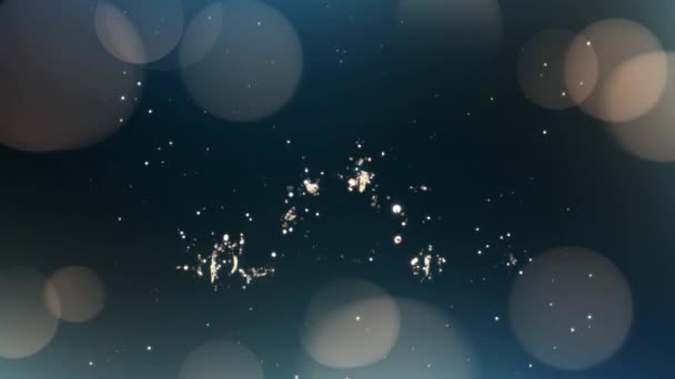 横幅与祝贺 快乐的20岁生日 金粒子 — 图库视频影像