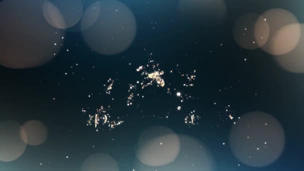 Félicitations Bannière Joyeux 43E Anniversaire Confettis Dorés — Video