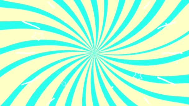 Anime Background Cartoon Circle Turquoise Yellow Color Cartoon Background — Stock Video
