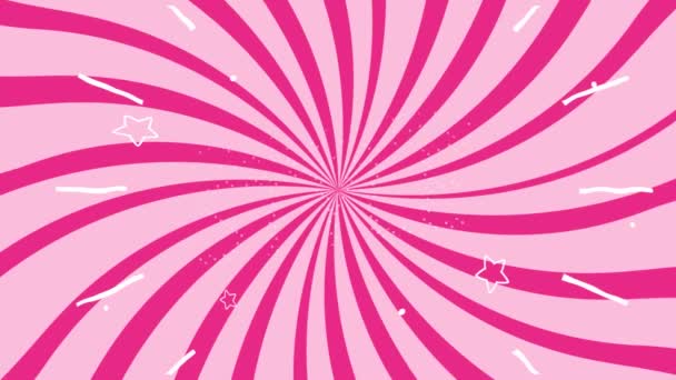 Anime Arkaplan Çizgi Film Dairesi Pembe Renk Çizgi Film Arkaplan — Stok video