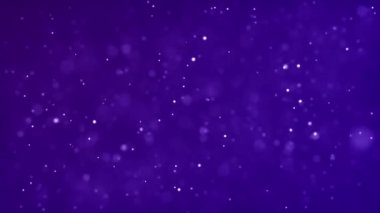 Mavi arkaplanda beyaz parçacıkların hareketleri ile arka plan, Bokeh ile arkaplan