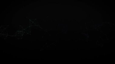 Pleksus arkaplan mavisi, parçacıkların ve çizgilerin hareketi