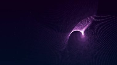 Noktalardan gelen dalgalarla arka plan, mor renkte soyutlama