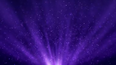 Bokeh ve parçacıkları ile mavi ödüller arka planı