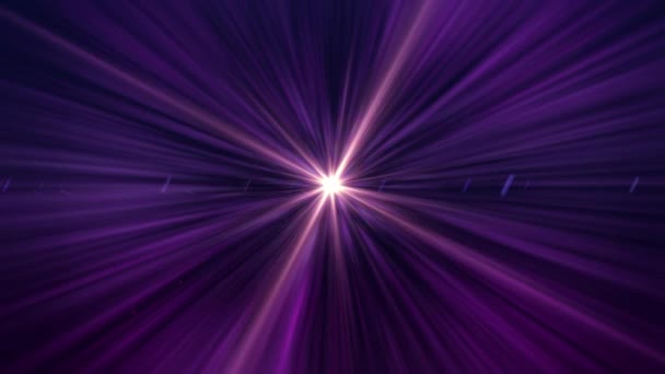 Світло Зірки Променями Фіолетового Кольору Графічний Фон — стокове відео