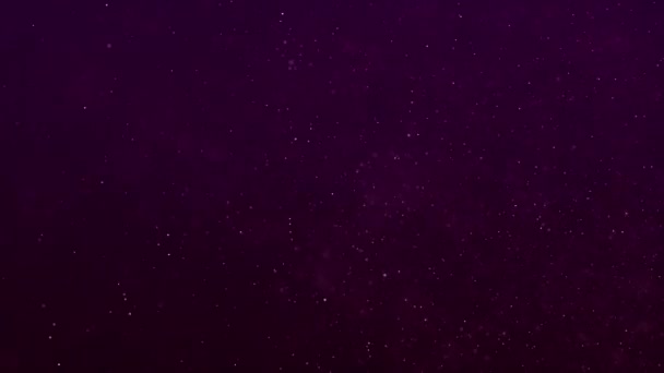 Violette Kleur Deeltjesbeweging Achtergrond Met Deeltjes — Stockvideo