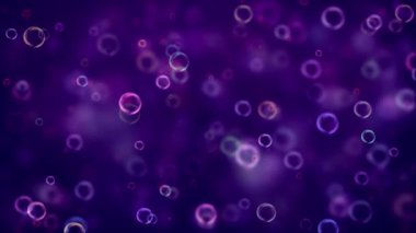 Mavi arkaplanda parçacıklarla baloncuklu güzel arkaplan