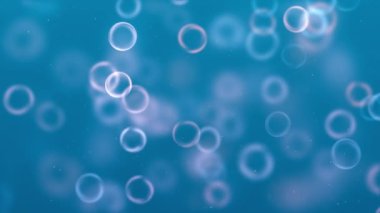 Mavi arkaplanda kabarcıklar olan güzel bir arkaplan