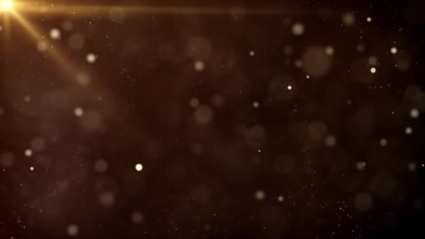 Parçacıklar Bokeh Ile Noel Turuncu Arka Planı — Stok video