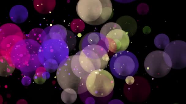 很多色彩斑斓的圆环阿尔法通道 — 图库视频影像