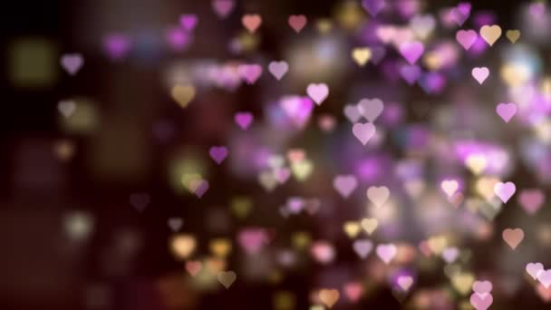 Фон Сердечками Різних Кольорів Фон Дня Святого Валентина — стокове відео