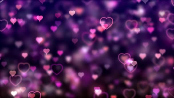Фон Сердцами Разных Цветов Фон Дня Святого Валентина Любовь — стоковое видео