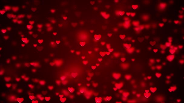 Фон Сердцами Фон Дня Святого Валентина Любовь Красные Сердца Фон — стоковое видео