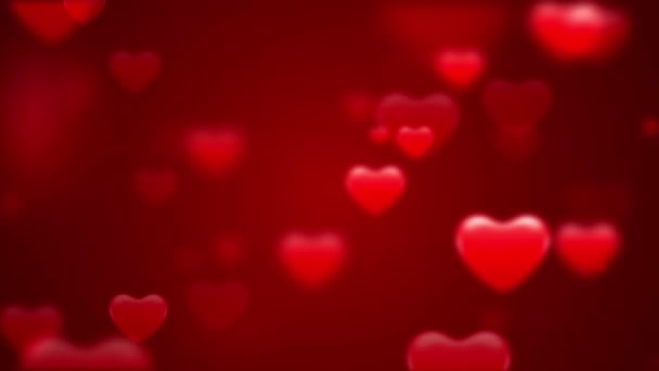 Background Hearts Background Valentines Day Love Red Hearts — Stock Video