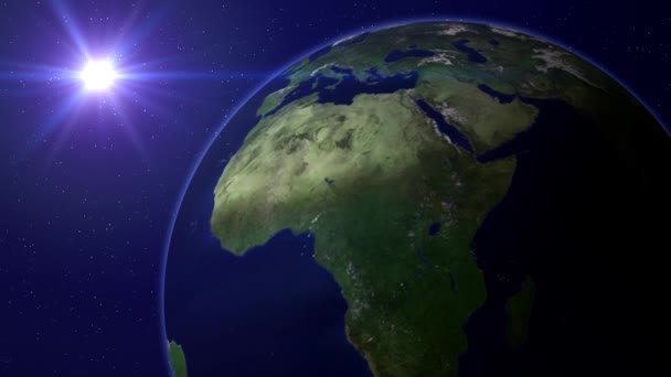 Planeta Terra Vista Espaço Gráficos — Vídeo de Stock