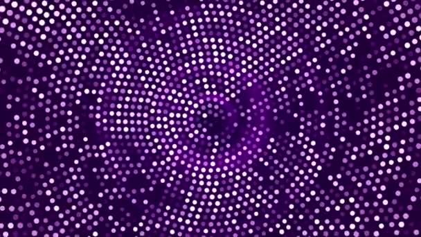 迪斯科背景为白色和紫色圆圈 背景为圆形 — 图库视频影像