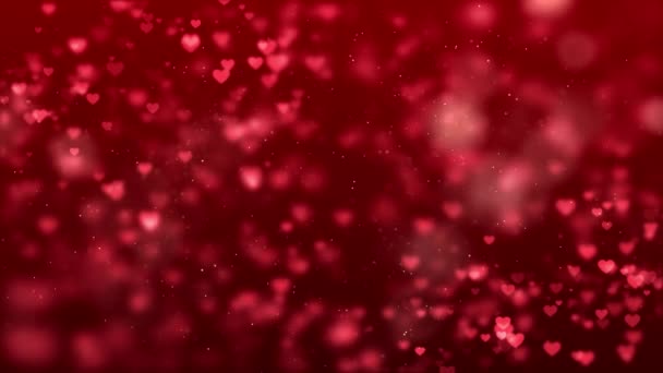 Предпосылки Дня Святого Валентина Фон Сердцем Любовь — стоковое видео