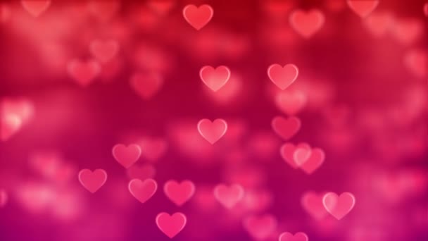 心と背景 愛する人のための背景 バレンタインデーの背景 — ストック動画