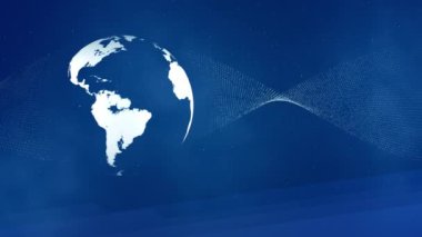 Gezegen döner, parçacıklarla grafikler