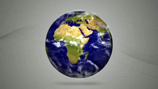 Planet Earth Forog Háttér Absztrakció Grafika — Stock videók