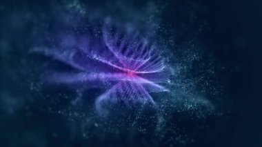 Parçacık hareketi ile fantastik arkaplan soyutlaması