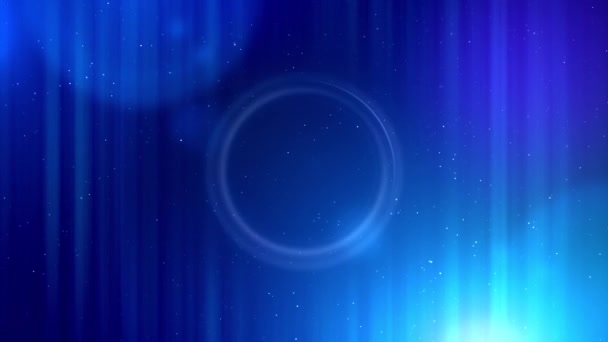 素粒子と円の青い色の未来的なデジタル背景 レトロな背景 — ストック動画