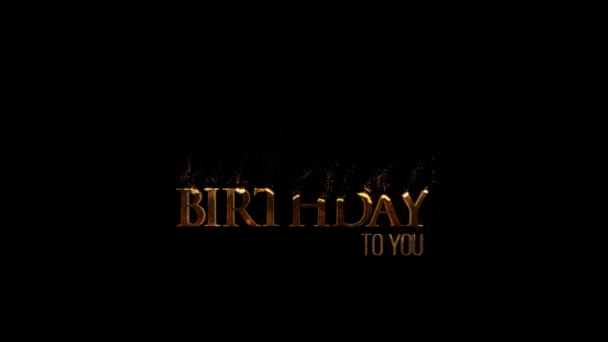 Birthday Congratulations 30Th Happy Birthday Alpha Channel — Stock Video