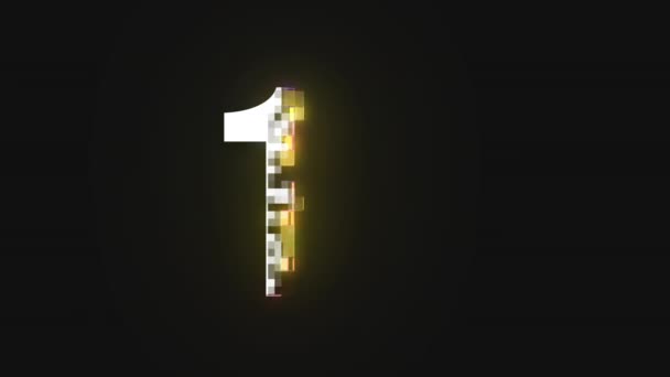 Pixel Número Número Doze Canal Alfa — Vídeo de Stock
