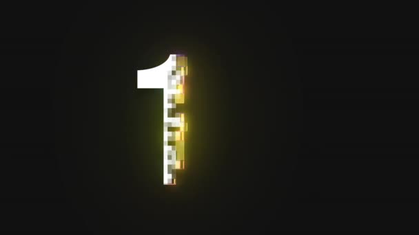 Pixel Number Number Alpha Channel — стоковое видео
