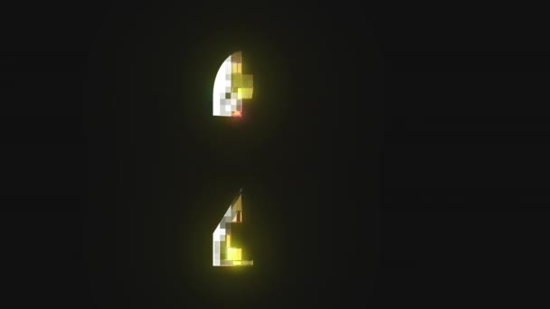 Pixel Nummer Nummer Zwei Alphakanal — Stockvideo