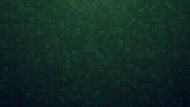 Moderní Neonová Zelená Barva Pozadí Pixely Digitální Pozadí — Stock video