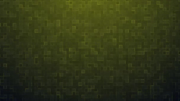 Современный Неоновый Желтый Фон Пикселами Цифровой Фон — стоковое видео