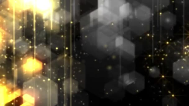 Goldener Preishintergrund Goldene Teilchen Festlicher Hintergrund — Stockvideo
