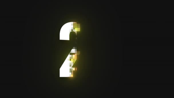 Piksel Nomor Nomor Dua Puluh Satu Saluran Alfa — Stok Video
