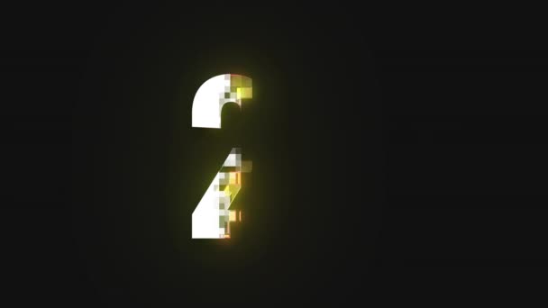 Pixel Nummer Nummer Tjugofyra Alfakanal — Stockvideo