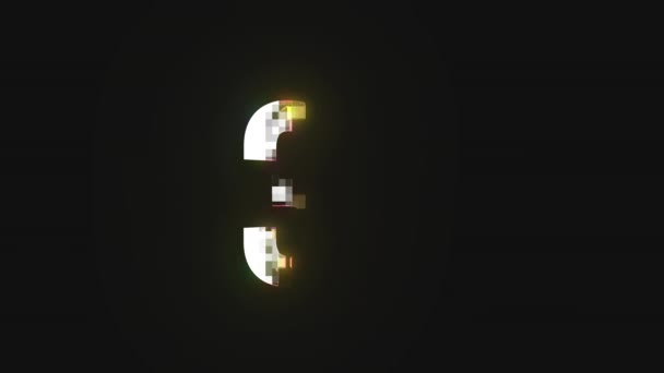 Pixel Nummer Nummer Alfakanal — Stockvideo
