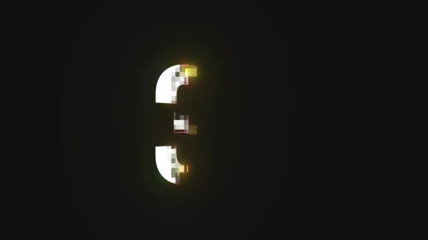Pixel Nummer Nummer Trettiotre Alfakanal — Stockvideo