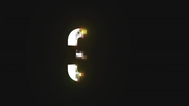 Pixel Číslo Číslo Třicet Šest Alfa Kanál — Stock video