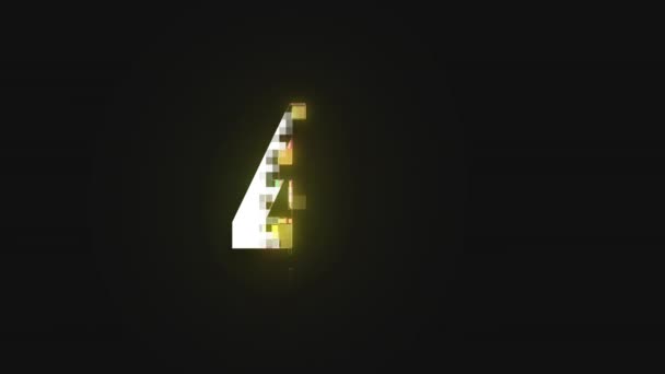 Pixel Nummer Nummer Fyrtio Alfakanal — Stockvideo