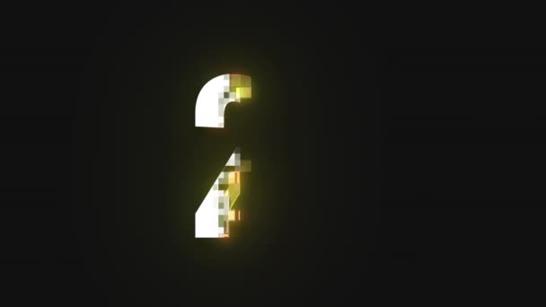Pixel Numeral Number Twenty Seven Alpha Channel — Stock Video