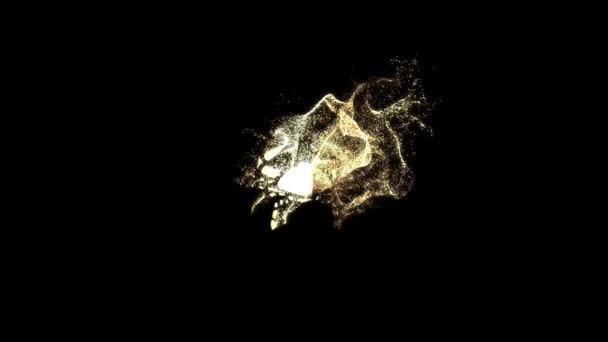 Καρκίνος Ζώδιο Ωροσκόπιο Χρυσά Σωματίδια Άλφα Κανάλι — Αρχείο Βίντεο