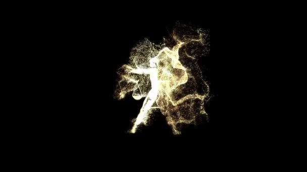 天秤座黄道带星座 金粒子 — 图库视频影像
